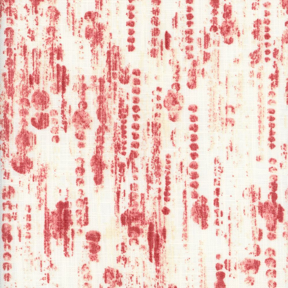Roth & Tompkins Raindrops Coral Fabric